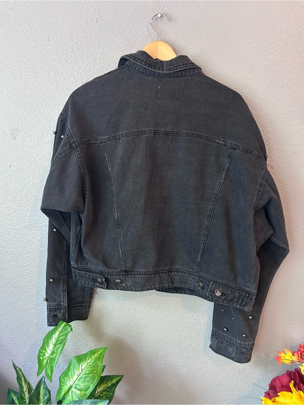 Ci Sono Black Studded Jean Jacket - Picture 6 of 6